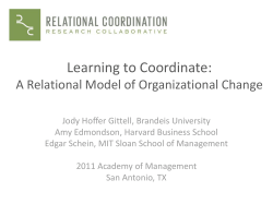 Learning to Coordinate: A Relational Model of Organizational Change