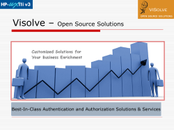Visolve – Open Source Solutions Best-In-Class Authentication and Authorization Solutions &amp; Services