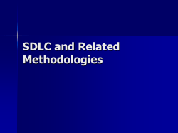 SDLC and Related Methodologies