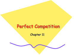 Perfect Competition Chapter 11