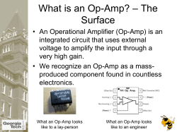 – The What is an Op-Amp? Surface