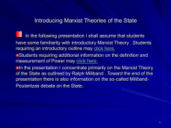 Introducing Marxist Theories of the State