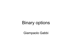 Binary options Giampaolo Gabbi