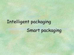 Intelligent packaging Smart packaging