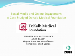 Social Media and Online Engagement: Thursday, July 17, 2014