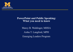 PowerPoint and Public Speaking: What you need to know