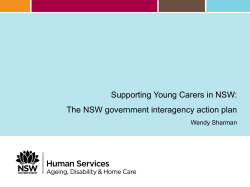 Supporting Young Carers in NSW: The NSW government interagency action plan