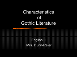 Characteristics of Gothic Literature English III