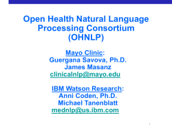 Open Health Natural Language Processing Consortium (OHNLP)