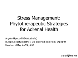 Stress Management: Phytotherapeutic Strategies for Adrenal Health