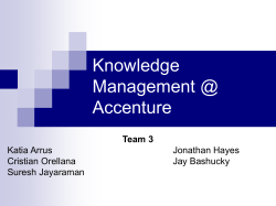 Knowledge Management @ Accenture Team 3