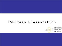 ESP Team Presentation