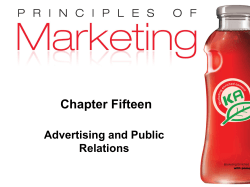 Chapter Fifteen Advertising and Public Relations Chapter 15 - slide 1