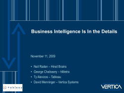 Business Intelligence Is In the Details