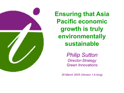 Ensuring that Asia Pacific economic growth is truly environmentally