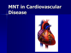 MNT in Cardiovascular Disease