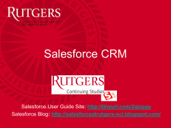 Salesforce CRM Salesforce.User Guide Site: :