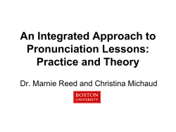 An Integrated Approach to Pronunciation Lessons: Practice and Theory