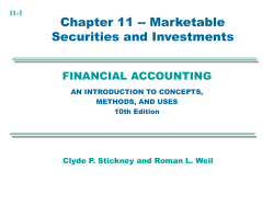 Chapter 11 -- Marketable Securities and Investments FINANCIAL ACCOUNTING 11-1