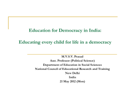 Education for Democracy in India: