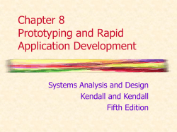 Chapter 8 Prototyping and Rapid Application Development Systems Analysis and Design