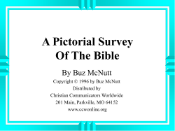 A Pictorial Survey Of The Bible By Buz McNutt