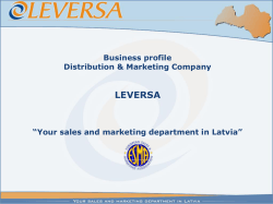 LEVERSA Business profile Distribution &amp; Marketing Company