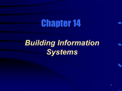 Chapter 14 Building Information Systems 1