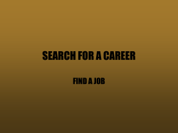 SEARCH FOR A CAREER FIND A JOB