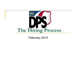 The Hiring Process February 2013