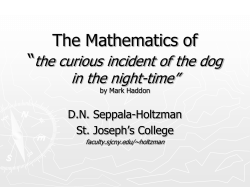 The Mathematics of “ the curious incident of the dog in the night-time”