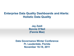 Enterprise Data Quality Dashboards and Alerts: Holistic Data Quality