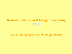 Remote Sensing and Image Processing PDF Aerial Photography and Photogrammetry