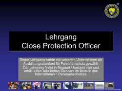 Lehrgang Close Protection Officer