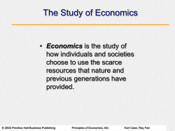 The Study of Economics