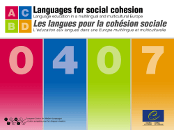 Training teachers to use the European Language Portfolio Porfolio européen des langues