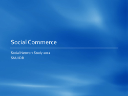 Social Commerce Social Network Study 2011 SNU IDB