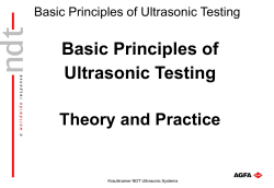 Basic Principles of Ultrasonic Testing Theory and Practice Basic Principles of Ultrasonic Testing