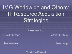 IMG Worldwide and Others: IT Resource Acquisition Strategies