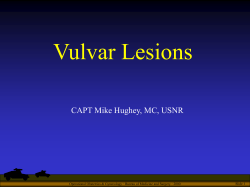 Vulvar Lesions CAPT Mike Hughey, MC, USNR Slide 1