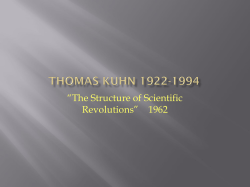 “The Structure of Scientific Revolutions”    1962