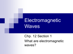 Electromagnetic Waves Chp. 12 Section 1 What are electromagnetic