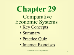 Chapter 29 Comparative Economic Systems • Key Concepts
