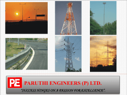 PARUTHI ENGINEERS (P) LTD. “SUCCESS HINGES ON A PASSION FOR EXCELLENCE”.