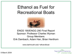 Ethanol as Fuel for Recreational Boats