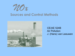 NOx Sources and Control Methods CE/AE 524B Air Pollution