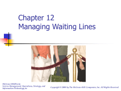Chapter 12 Managing Waiting Lines