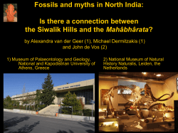 Fossils and myths in North India: Is there a connection between Mahâbhârata
