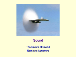 Sound The Nature of Sound Ears and Speakers