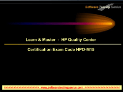 Learn &amp; Master  - HP Quality Center